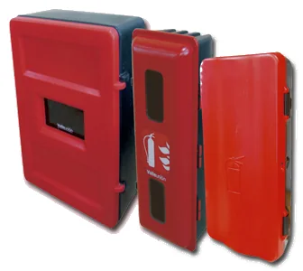 Double cabinet for two extinguishers