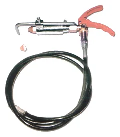 Nitrogen transfer gun and extinguisher clamp